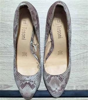 Snakeskin leather Tosini high heel