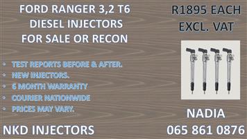 DIESEL INJECTORS FOR SALE FOR FORD RANGER 3.2 T6 - PRECISION TESTING