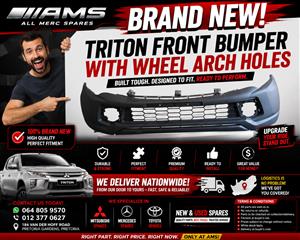 NEW MITSUBISHI TRITON FRONT BUMPER WITH WHEEL ARCH HOLES 