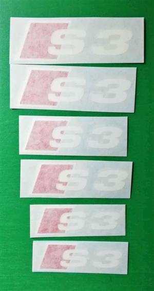 Audi S3 & RS3 brake caliper stickers decals