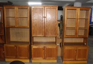 BROWN 3 PIECE WALL UNIT S065546C