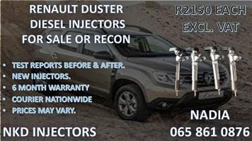 RENAULT DUSTER DIESEL INJECTORS FOR SALE. REBUILT AND TESTED