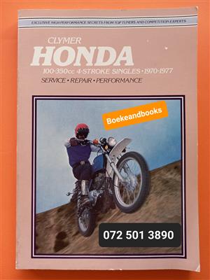 Honda 100-350cc 4-Stroke Singles - 1970-1977 - M315 Clymer Publications.