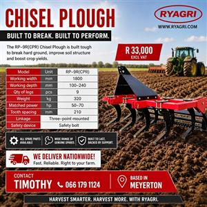Brand New Chisel Plough - Contact Today