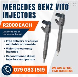 MERCEDES BENZ VITO INJECTORS FOR SALE WITH WARRANTY INCLUDED 