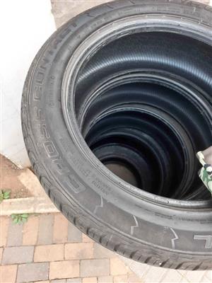 5x 20" 265/50 Tyres cross contact UHP  Continental