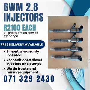 GWM 2.8 INJECTORS FOR SALE WITH WARRANTY 