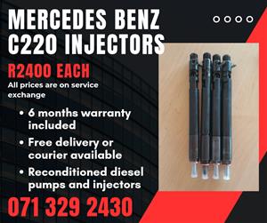 MERCEDES BENZ C220 INJECTORS FOR SALE WITH WARRANTY 