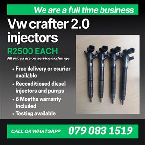 VW CRAFTER 2.0 INJECTORS FOR SALE WITH WARRANTY INCLUDED 