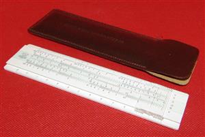 Vintage ECOBRA RIETZ Nr. R141 Slide Rule with Leather Case