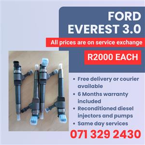 FORD EVEREST 3.0 INJECTORS FOR SALE WITH WARRANTY INCLUDED 