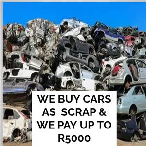 We buy cars as scrap up to Whether its a body only ,with or without papers