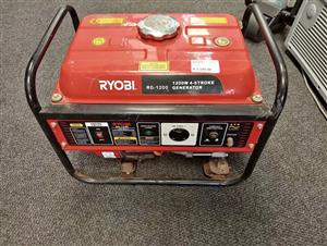 Ryobi RG-1200 1200W 4-stroke generator, 1.2kVa, Pre-owned, 6 Months Warranty, one in stock
