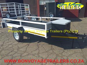 LOW RAIL UTILITY TRAILER WITH TOOL BOX FOR SALE 