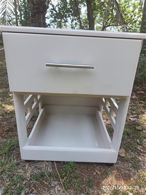 Handcrafted Bedside Table For Sale