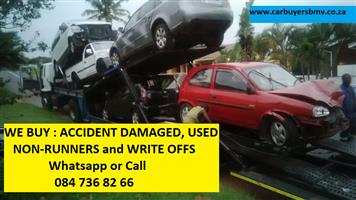 BUYERS OF NON-RUNNERS AND ACCIDENT DAMAGED VEHICLES COUNTRYWIDE