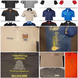 Golf Shirts and Caps Embroidery - Free Design - Names and Company logo!!! 