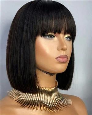 10 INCH PERUVIAN STRAIGHT FRINGE WIG