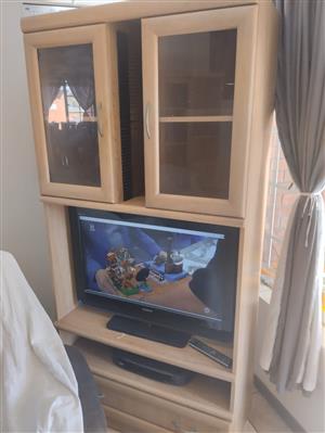 Three piece wooden lounge wall unit