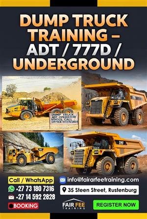 ADT Dump Truck, Rigid Body, Underground dump trucks, 777D Haul Truck, RDT Dump
