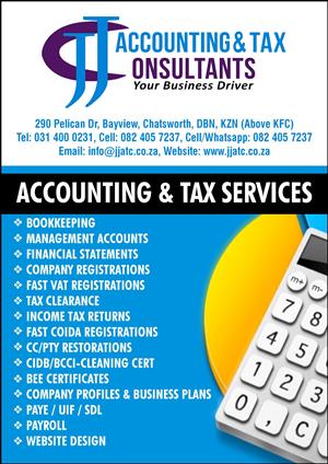 Accounting,TAX Services,Payroll, Business Regs,Shelf/VAT Shelf Comps,BEE &