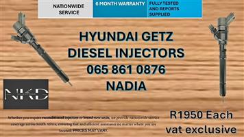 HYUNDAI GETZ DIESEL INJECTORS FOR SALE -RECONDITIONED AND NEW