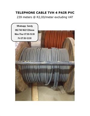 TELEPHONE CABLE TVH 4 PAIR PVC