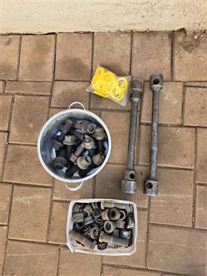 Truck wheel spanners and wheel nuts and studs