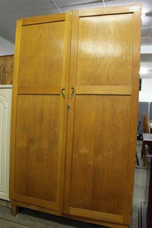 LIGHT BROWN 2 DOOR WARDROBE (S067838B)