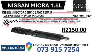 Nissan Micra 1.5L Diesel Injectors 