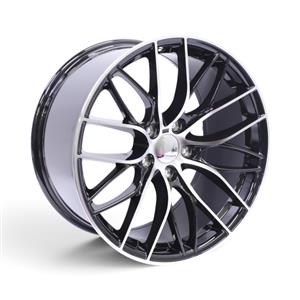 19″ QS-549 5×120 Black Machine Face Alloy Wheels