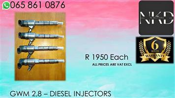 GWM 2.8 DIESEL INJECTORS FOR SALE WITH TEST REPORTS