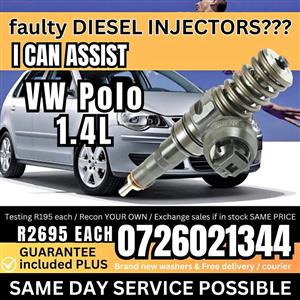 VW Polo 1.4L diesel injectors for sale with a guarantee