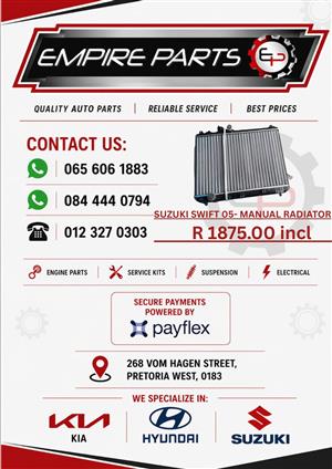 SUZUKI SWIFT 2005- MANUAL RADIATOR NEW FOR SALE