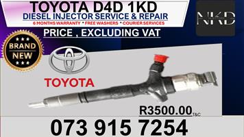 Toyota D4D 1KD(Brand New)Diesel Injectors 