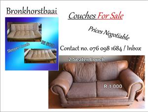Couches for sale in Bronkhorstbaai.