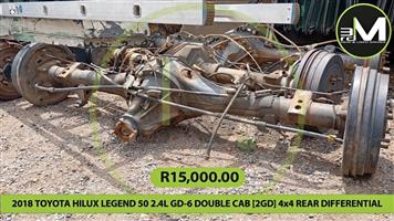 2018 TOYOTA HILUX LEGEND 50 2.4L GD 6 DOUBLE CAB [2GD] 4x4 REAR DIFFERENTIAL  MV0757