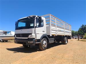 USED 2005 MERCEDES-BENZ ATEGO 1528 BLUE EC4 8 TON CAGE BODY TRUCK FOR SALE 
