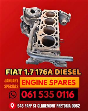Fiat 1.7 176a diesel engine stripping for spares