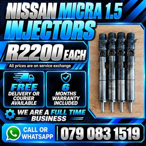 NISSAN MICRA 1.5 INJECTORS FOR SALE WITH 