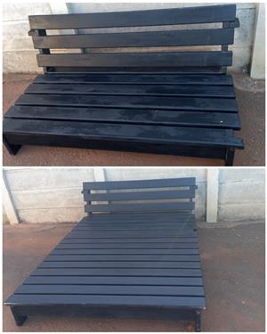 Wooden coutch and double bed for sale