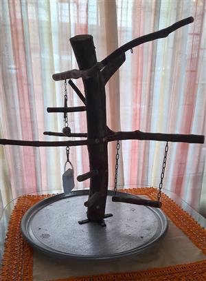 Parrot play tree stand