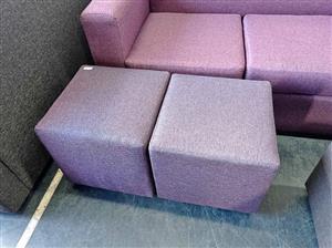 2x Cube ottomans on sale