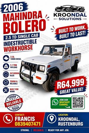 2006 Mahindra Bolero 2.5 TD Single Cab