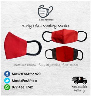 Quality 3-PLY Handmade Cloth Face Masks