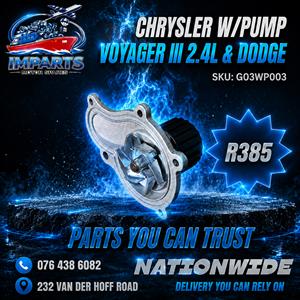 CHRYSLER W/PUMP VOYAGER III 2.4L & DODGE FOR SALE
