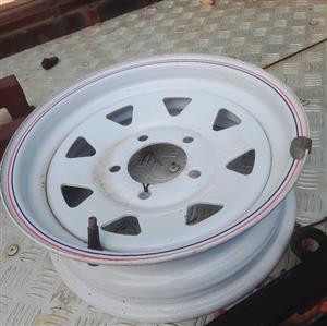 Trailer Rim 13 inch x 5Stud Negotiable almost new