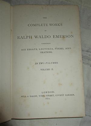 Antique Book by Ralph Waldo Emerson second volume