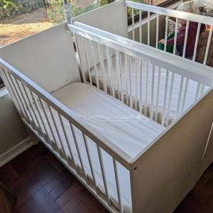 twin baby cots and mattresses 