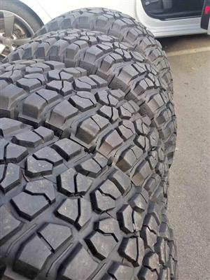 Four new  245/70/17 BF Goodrich M/T 4X4  tyres available